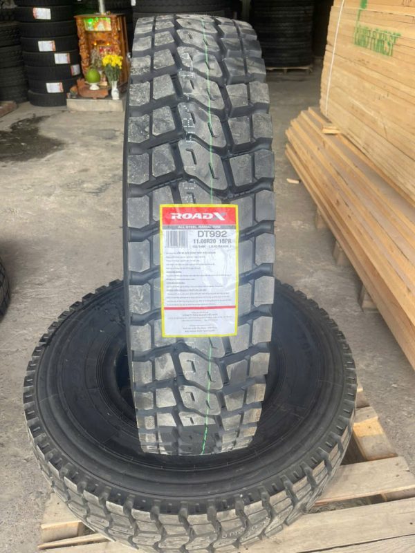 lốp RoadX 12R20 Chuyên xe ben, bê tông, mỏ đa, công trình.